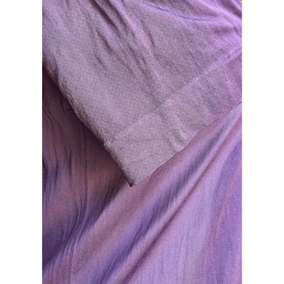 Vintage 90s Hand-Dyed Silk Tee | Purple Gray Grunge Wash | Soft Boxy Fit | S - Picture 5 of 10